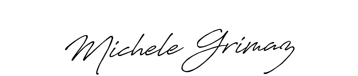 How to make Michele Grimaz name signature. Use Antro_Vectra_Bolder style for creating short signs online. This is the latest handwritten sign. Michele Grimaz signature style 7 images and pictures png