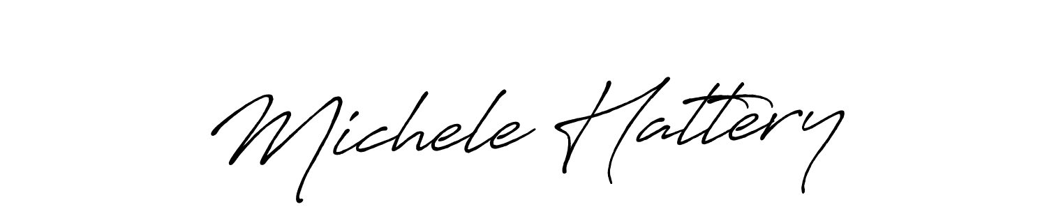 Use a signature maker to create a handwritten signature online. With this signature software, you can design (Antro_Vectra_Bolder) your own signature for name Michele Hattery. Michele Hattery signature style 7 images and pictures png