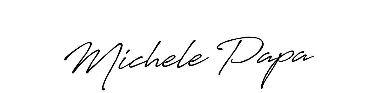 This is the best signature style for the Michele Papa name. Also you like these signature font (Antro_Vectra_Bolder). Mix name signature. Michele Papa signature style 7 images and pictures png