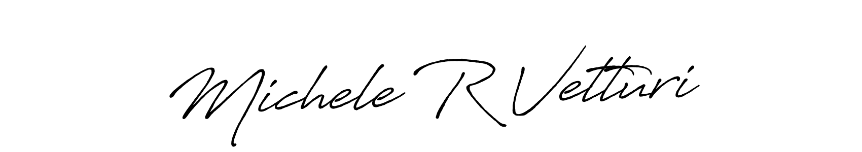 How to make Michele R Vetturi signature? Antro_Vectra_Bolder is a professional autograph style. Create handwritten signature for Michele R Vetturi name. Michele R Vetturi signature style 7 images and pictures png