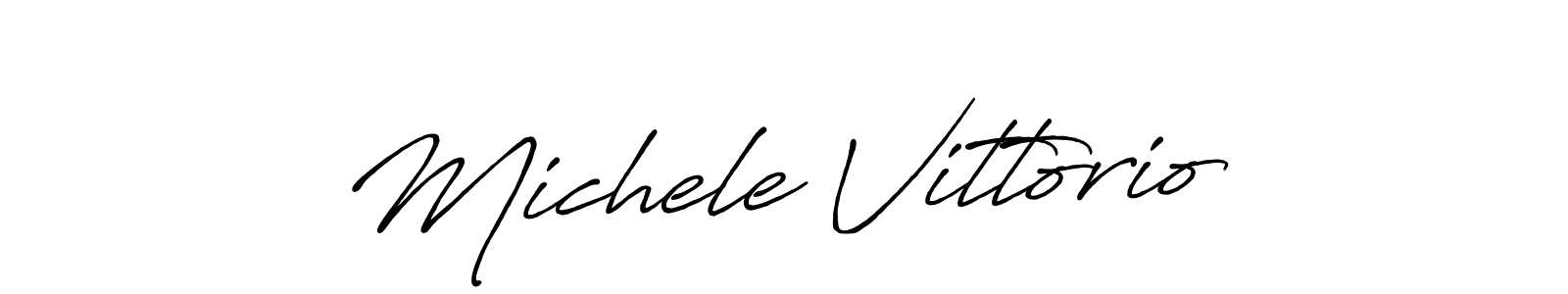 You should practise on your own different ways (Antro_Vectra_Bolder) to write your name (Michele Vittorio) in signature. don't let someone else do it for you. Michele Vittorio signature style 7 images and pictures png