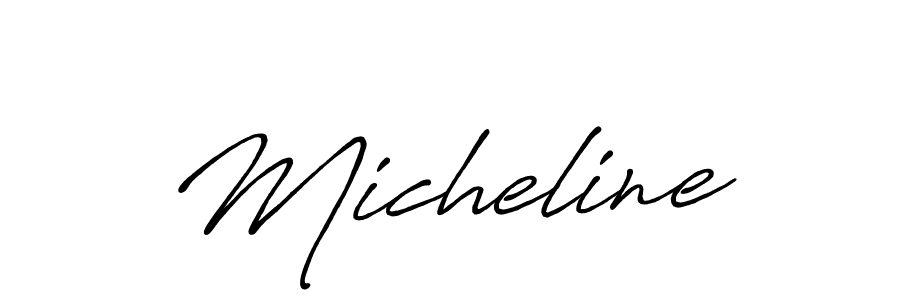 Micheline stylish signature style. Best Handwritten Sign (Antro_Vectra_Bolder) for my name. Handwritten Signature Collection Ideas for my name Micheline. Micheline signature style 7 images and pictures png