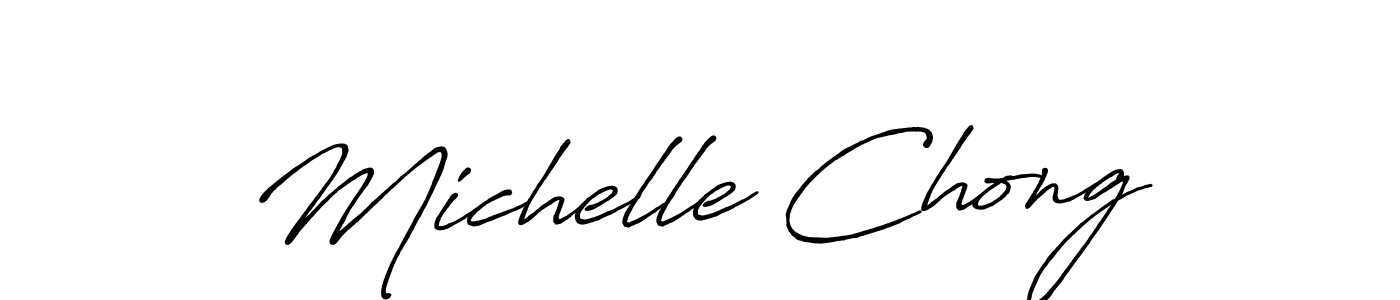 How to make Michelle Chong name signature. Use Antro_Vectra_Bolder style for creating short signs online. This is the latest handwritten sign. Michelle Chong signature style 7 images and pictures png