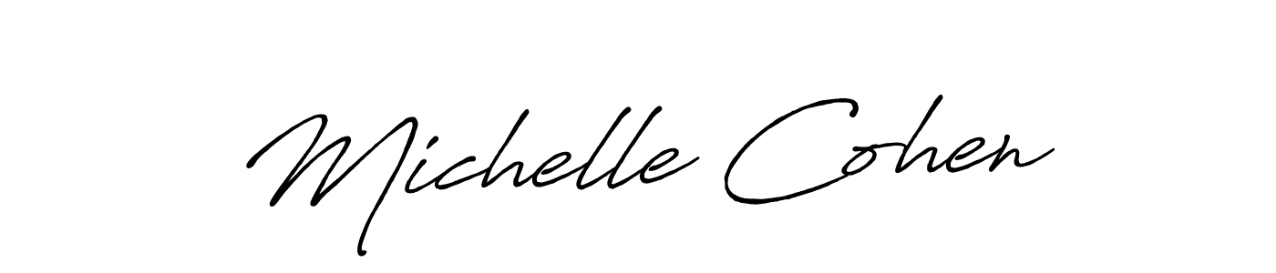 You should practise on your own different ways (Antro_Vectra_Bolder) to write your name (Michelle Cohen) in signature. don't let someone else do it for you. Michelle Cohen signature style 7 images and pictures png