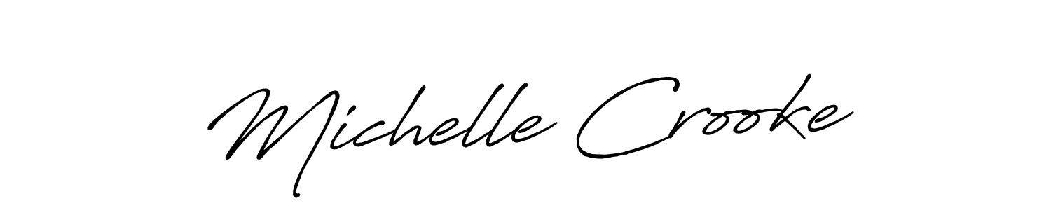 Michelle Crooke stylish signature style. Best Handwritten Sign (Antro_Vectra_Bolder) for my name. Handwritten Signature Collection Ideas for my name Michelle Crooke. Michelle Crooke signature style 7 images and pictures png