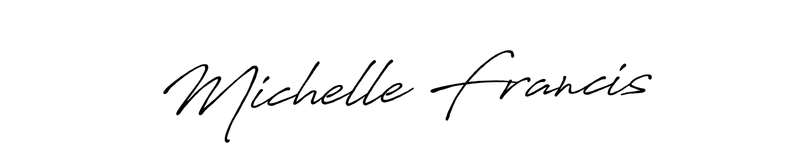 Make a beautiful signature design for name Michelle Francis. With this signature (Antro_Vectra_Bolder) style, you can create a handwritten signature for free. Michelle Francis signature style 7 images and pictures png
