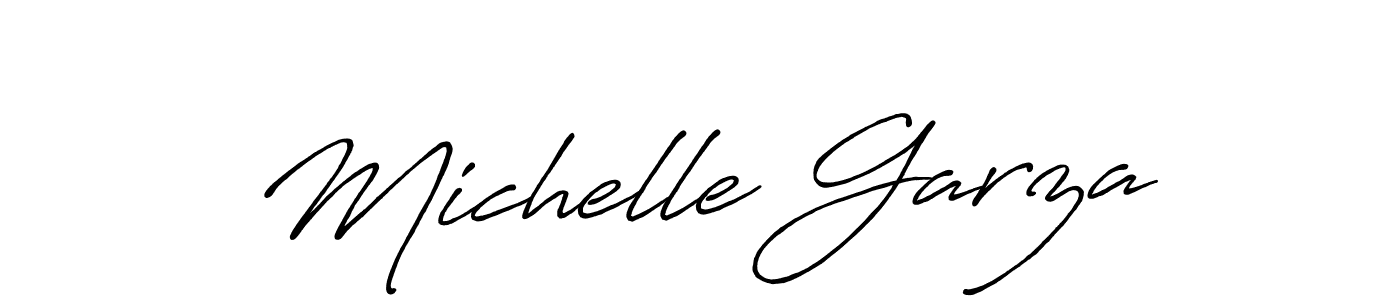 Make a beautiful signature design for name Michelle Garza. With this signature (Antro_Vectra_Bolder) style, you can create a handwritten signature for free. Michelle Garza signature style 7 images and pictures png