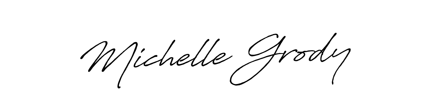 Make a beautiful signature design for name Michelle Grody. With this signature (Antro_Vectra_Bolder) style, you can create a handwritten signature for free. Michelle Grody signature style 7 images and pictures png