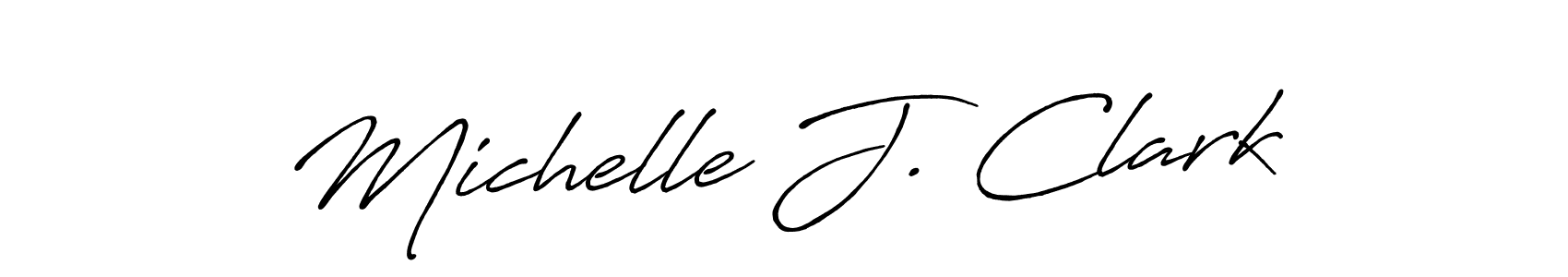 Design your own signature with our free online signature maker. With this signature software, you can create a handwritten (Antro_Vectra_Bolder) signature for name Michelle J. Clark. Michelle J. Clark signature style 7 images and pictures png