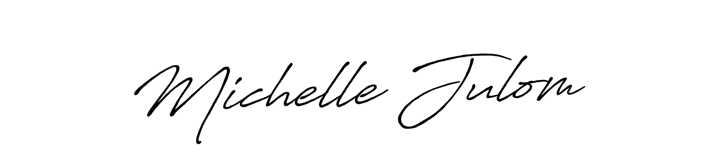 Also You can easily find your signature by using the search form. We will create Michelle Julom name handwritten signature images for you free of cost using Antro_Vectra_Bolder sign style. Michelle Julom signature style 7 images and pictures png