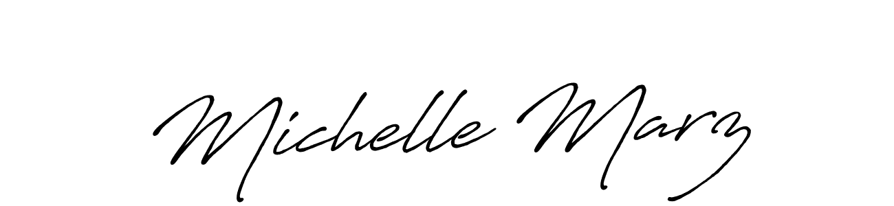 Design your own signature with our free online signature maker. With this signature software, you can create a handwritten (Antro_Vectra_Bolder) signature for name Michelle Marz. Michelle Marz signature style 7 images and pictures png