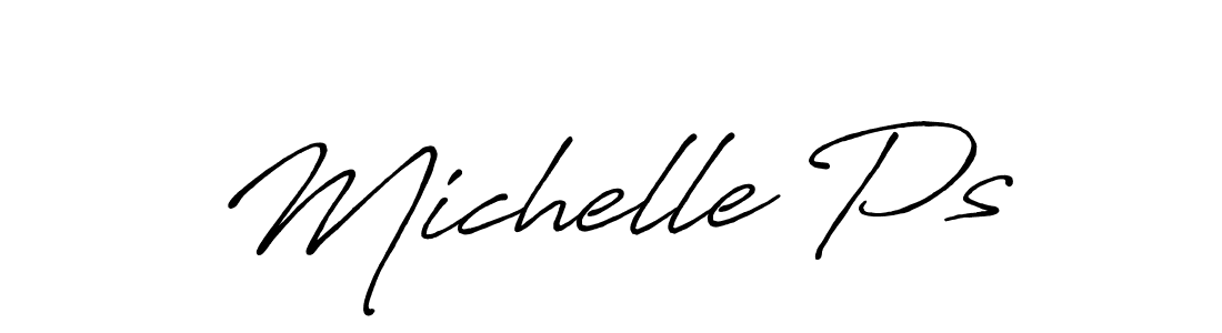 Design your own signature with our free online signature maker. With this signature software, you can create a handwritten (Antro_Vectra_Bolder) signature for name Michelle Ps. Michelle Ps signature style 7 images and pictures png