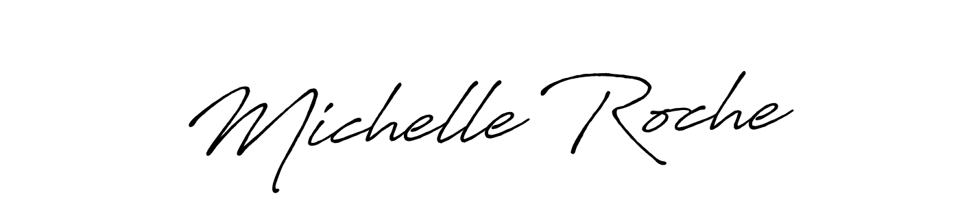 How to make Michelle Roche name signature. Use Antro_Vectra_Bolder style for creating short signs online. This is the latest handwritten sign. Michelle Roche signature style 7 images and pictures png