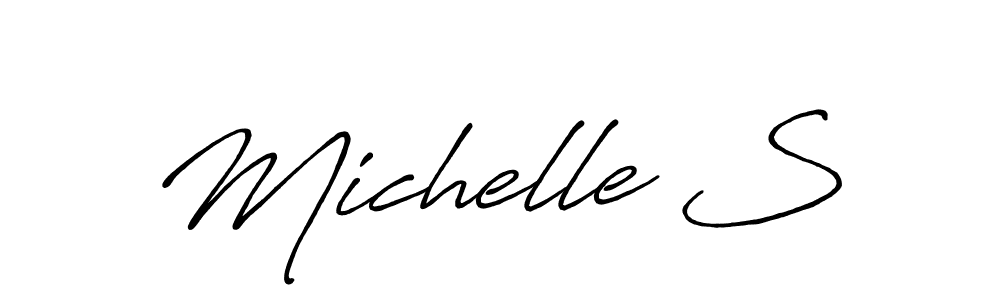 Design your own signature with our free online signature maker. With this signature software, you can create a handwritten (Antro_Vectra_Bolder) signature for name Michelle S. Michelle S signature style 7 images and pictures png