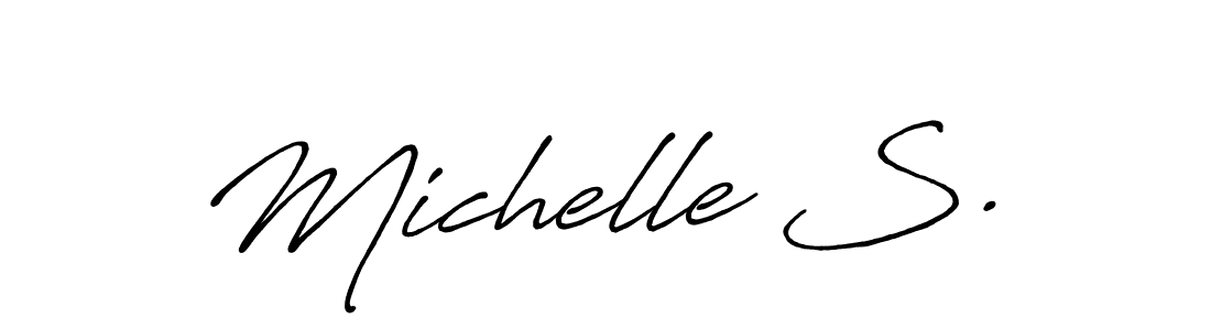 Michelle S. stylish signature style. Best Handwritten Sign (Antro_Vectra_Bolder) for my name. Handwritten Signature Collection Ideas for my name Michelle S.. Michelle S. signature style 7 images and pictures png