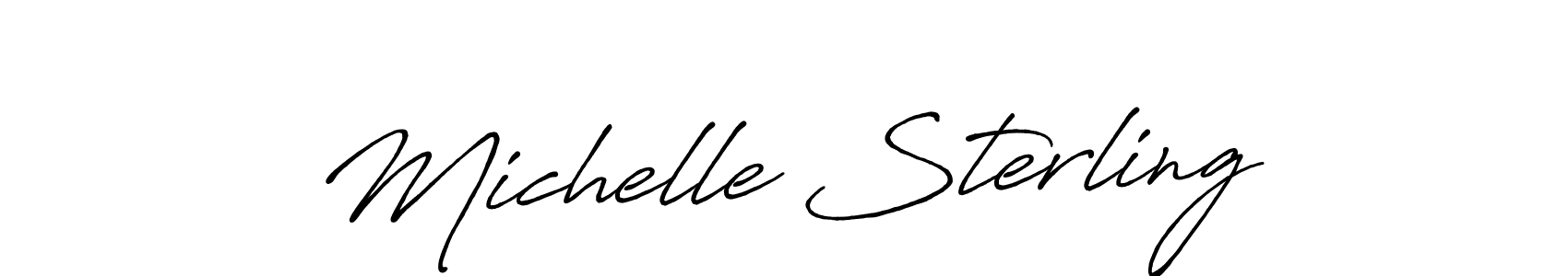 How to make Michelle Sterling signature? Antro_Vectra_Bolder is a professional autograph style. Create handwritten signature for Michelle Sterling name. Michelle Sterling signature style 7 images and pictures png