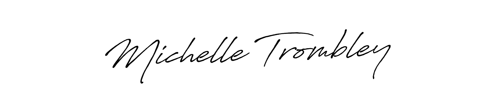 Antro_Vectra_Bolder is a professional signature style that is perfect for those who want to add a touch of class to their signature. It is also a great choice for those who want to make their signature more unique. Get Michelle Trombley name to fancy signature for free. Michelle Trombley signature style 7 images and pictures png