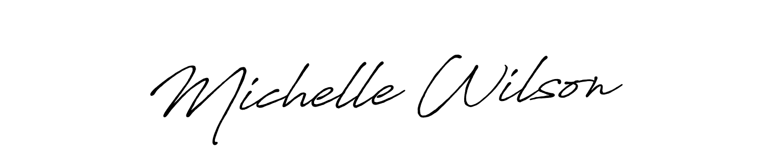 Design your own signature with our free online signature maker. With this signature software, you can create a handwritten (Antro_Vectra_Bolder) signature for name Michelle Wilson. Michelle Wilson signature style 7 images and pictures png