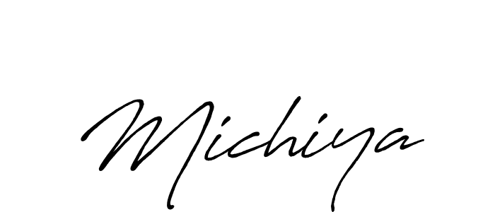 Michiya stylish signature style. Best Handwritten Sign (Antro_Vectra_Bolder) for my name. Handwritten Signature Collection Ideas for my name Michiya. Michiya signature style 7 images and pictures png