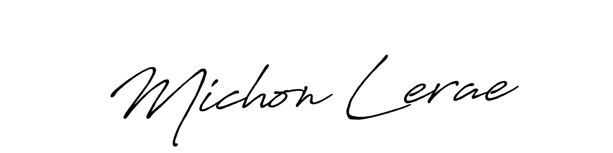 It looks lik you need a new signature style for name Michon Lerae. Design unique handwritten (Antro_Vectra_Bolder) signature with our free signature maker in just a few clicks. Michon Lerae signature style 7 images and pictures png