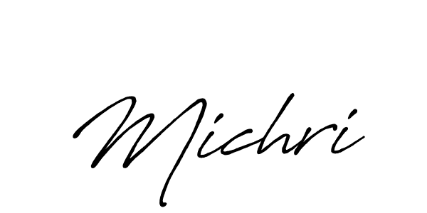 Design your own signature with our free online signature maker. With this signature software, you can create a handwritten (Antro_Vectra_Bolder) signature for name Michri. Michri signature style 7 images and pictures png