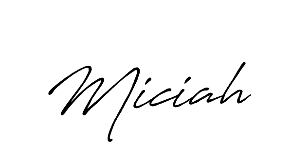 if you are searching for the best signature style for your name Miciah. so please give up your signature search. here we have designed multiple signature styles  using Antro_Vectra_Bolder. Miciah signature style 7 images and pictures png
