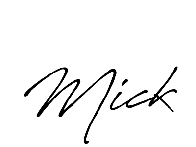 You should practise on your own different ways (Antro_Vectra_Bolder) to write your name (Mick) in signature. don't let someone else do it for you. Mick signature style 7 images and pictures png