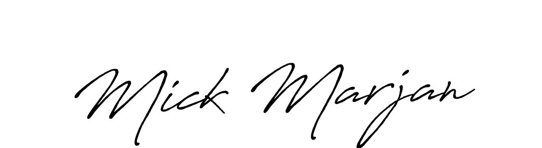 Make a short Mick Marjan signature style. Manage your documents anywhere anytime using Antro_Vectra_Bolder. Create and add eSignatures, submit forms, share and send files easily. Mick Marjan signature style 7 images and pictures png