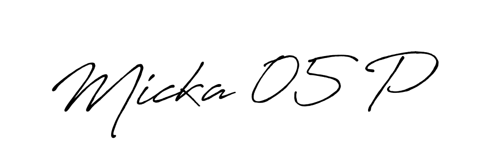 Micka 05 P stylish signature style. Best Handwritten Sign (Antro_Vectra_Bolder) for my name. Handwritten Signature Collection Ideas for my name Micka 05 P. Micka 05 P signature style 7 images and pictures png