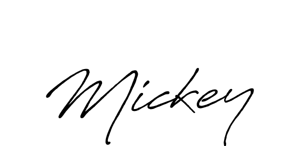 Mickey stylish signature style. Best Handwritten Sign (Antro_Vectra_Bolder) for my name. Handwritten Signature Collection Ideas for my name Mickey. Mickey signature style 7 images and pictures png