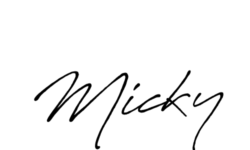 It looks lik you need a new signature style for name Micky. Design unique handwritten (Antro_Vectra_Bolder) signature with our free signature maker in just a few clicks. Micky signature style 7 images and pictures png