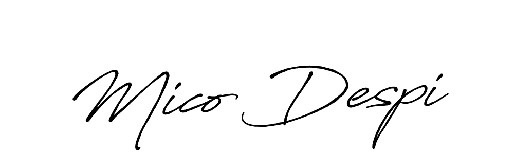 Check out images of Autograph of Mico Despi name. Actor Mico Despi Signature Style. Antro_Vectra_Bolder is a professional sign style online. Mico Despi signature style 7 images and pictures png