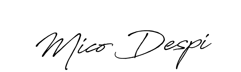 Check out images of Autograph of Mico Despi name. Actor Mico Despi Signature Style. Antro_Vectra_Bolder is a professional sign style online. Mico Despi signature style 7 images and pictures png