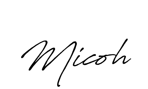 Antro_Vectra_Bolder is a professional signature style that is perfect for those who want to add a touch of class to their signature. It is also a great choice for those who want to make their signature more unique. Get Micoh name to fancy signature for free. Micoh signature style 7 images and pictures png