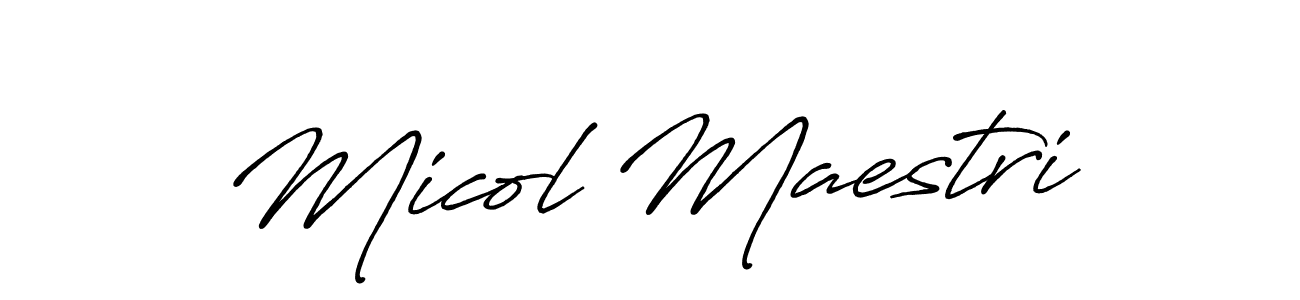 Also we have Micol Maestri name is the best signature style. Create professional handwritten signature collection using Antro_Vectra_Bolder autograph style. Micol Maestri signature style 7 images and pictures png