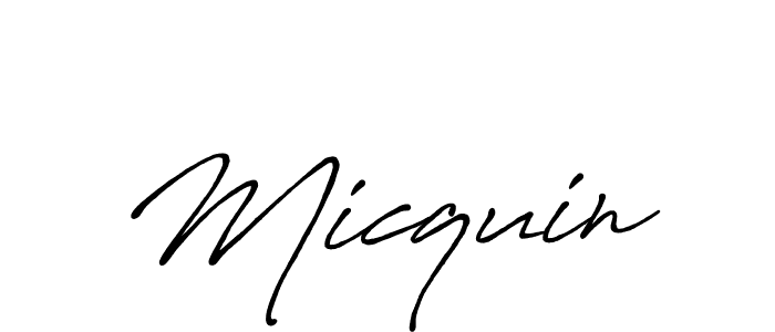 Micquin stylish signature style. Best Handwritten Sign (Antro_Vectra_Bolder) for my name. Handwritten Signature Collection Ideas for my name Micquin. Micquin signature style 7 images and pictures png