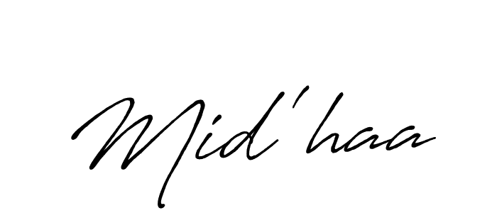 Also You can easily find your signature by using the search form. We will create Mid'haa name handwritten signature images for you free of cost using Antro_Vectra_Bolder sign style. Mid'haa signature style 7 images and pictures png