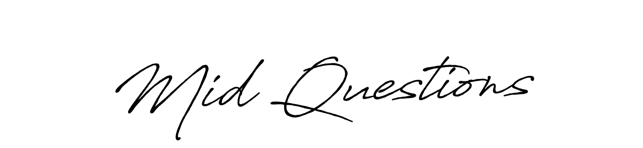 How to make Mid Questions name signature. Use Antro_Vectra_Bolder style for creating short signs online. This is the latest handwritten sign. Mid Questions signature style 7 images and pictures png