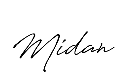 Make a beautiful signature design for name Midan. With this signature (Antro_Vectra_Bolder) style, you can create a handwritten signature for free. Midan signature style 7 images and pictures png