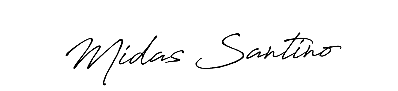 Also we have Midas Santino name is the best signature style. Create professional handwritten signature collection using Antro_Vectra_Bolder autograph style. Midas Santino signature style 7 images and pictures png