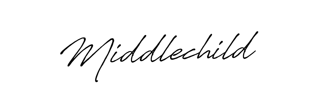 Middlechild stylish signature style. Best Handwritten Sign (Antro_Vectra_Bolder) for my name. Handwritten Signature Collection Ideas for my name Middlechild. Middlechild signature style 7 images and pictures png