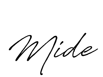 Make a beautiful signature design for name Mide. With this signature (Antro_Vectra_Bolder) style, you can create a handwritten signature for free. Mide signature style 7 images and pictures png