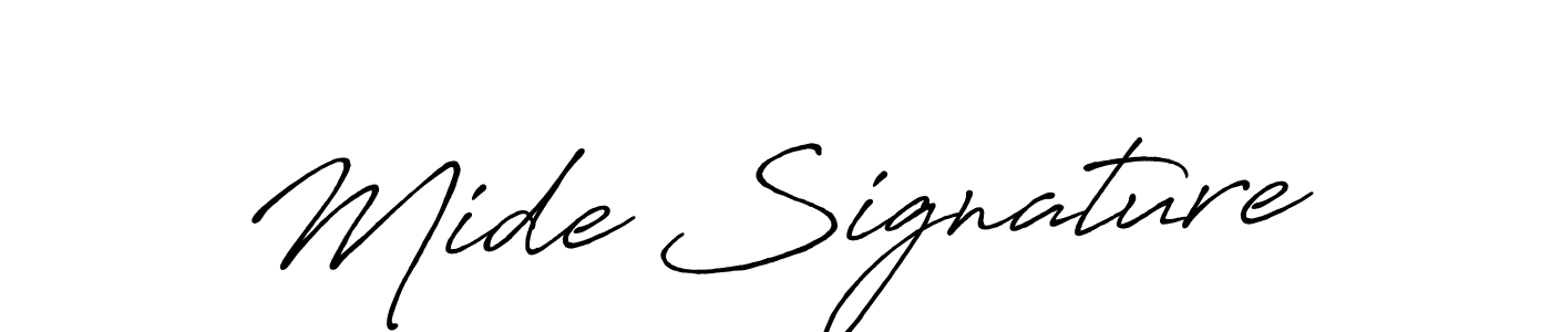 Also we have Mide Signature name is the best signature style. Create professional handwritten signature collection using Antro_Vectra_Bolder autograph style. Mide Signature signature style 7 images and pictures png