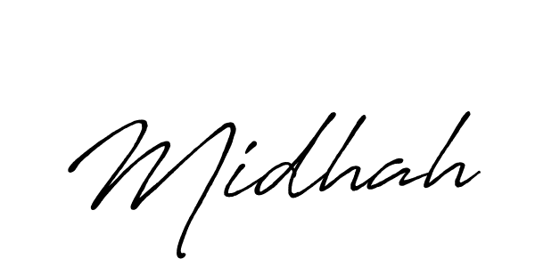 Create a beautiful signature design for name Midhah. With this signature (Antro_Vectra_Bolder) fonts, you can make a handwritten signature for free. Midhah signature style 7 images and pictures png