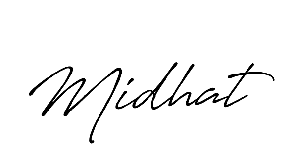 Midhat stylish signature style. Best Handwritten Sign (Antro_Vectra_Bolder) for my name. Handwritten Signature Collection Ideas for my name Midhat. Midhat signature style 7 images and pictures png