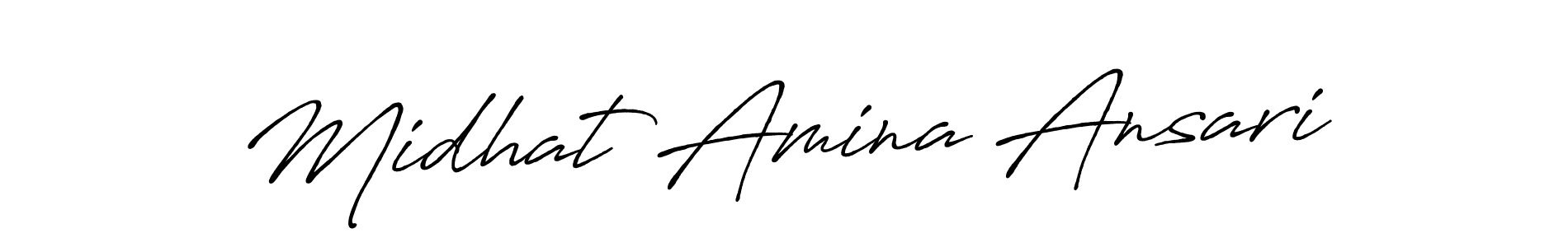 Design your own signature with our free online signature maker. With this signature software, you can create a handwritten (Antro_Vectra_Bolder) signature for name Midhat Amina Ansari. Midhat Amina Ansari signature style 7 images and pictures png