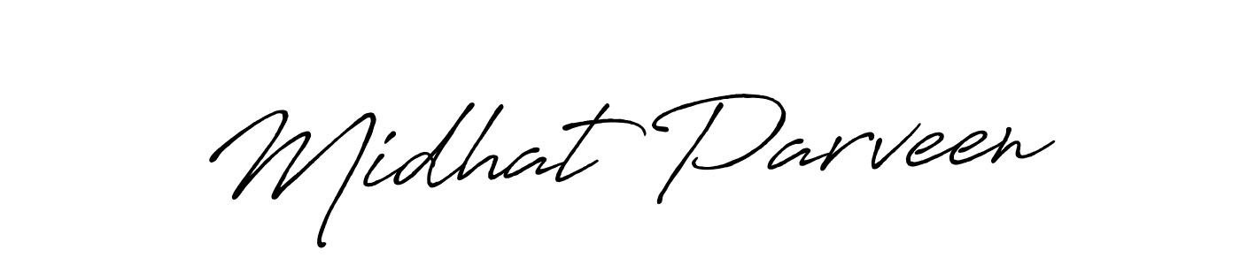 Make a beautiful signature design for name Midhat Parveen. With this signature (Antro_Vectra_Bolder) style, you can create a handwritten signature for free. Midhat Parveen signature style 7 images and pictures png