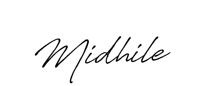 Midhile stylish signature style. Best Handwritten Sign (Antro_Vectra_Bolder) for my name. Handwritten Signature Collection Ideas for my name Midhile. Midhile signature style 7 images and pictures png