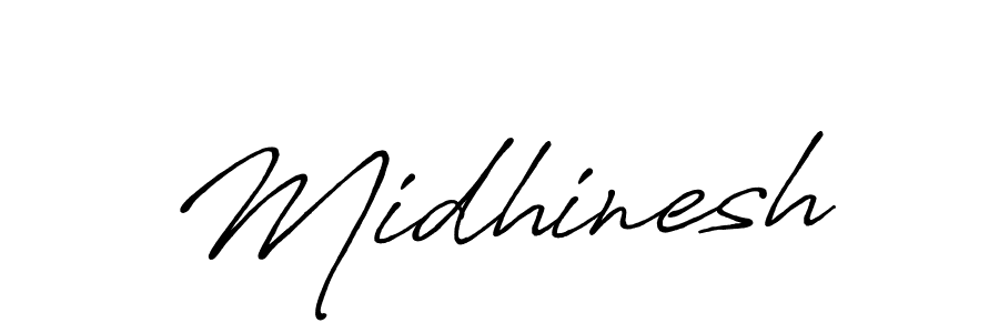 How to make Midhinesh signature? Antro_Vectra_Bolder is a professional autograph style. Create handwritten signature for Midhinesh name. Midhinesh signature style 7 images and pictures png