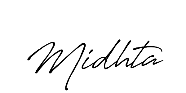 Create a beautiful signature design for name Midhta. With this signature (Antro_Vectra_Bolder) fonts, you can make a handwritten signature for free. Midhta signature style 7 images and pictures png